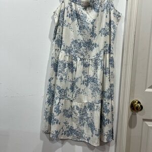 Dress Monteau los Angeles blue and white sizeL. F-22